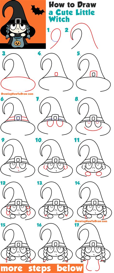 easy halloween drawings step by step